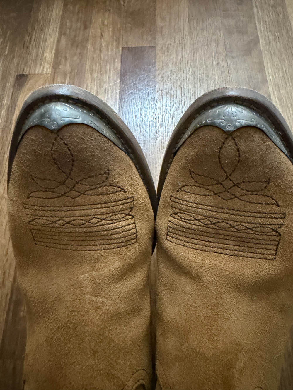Golden Goose Young Boots Western Cowboy Ankle Booties Cognac Suede w/ Box 39 - Picture 2 of 10